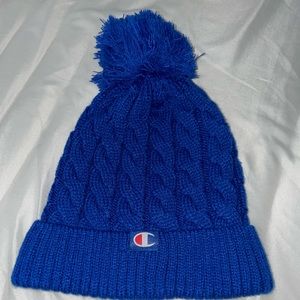 Blue champion beanie